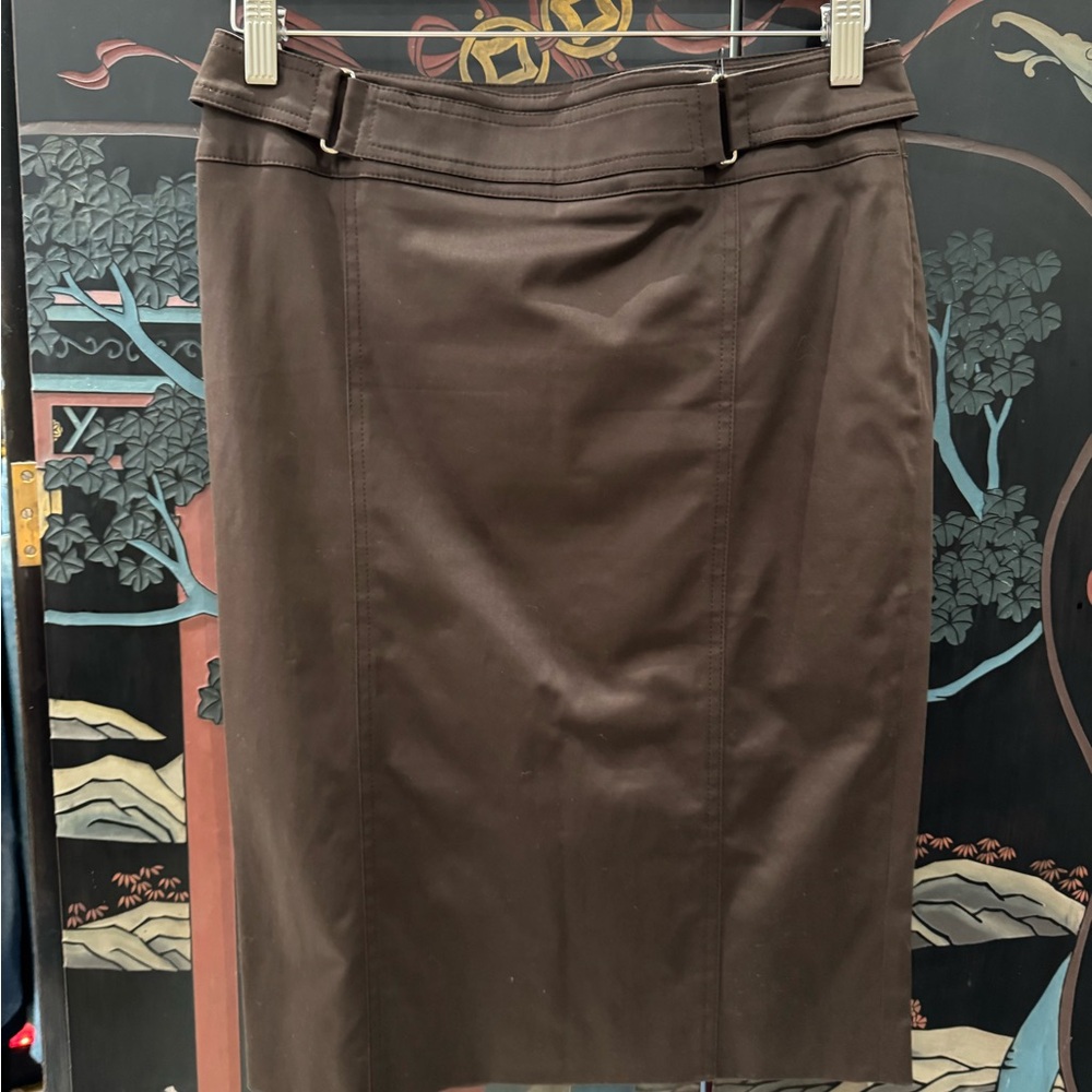 Gucci Brown Pencil Skirt Knee-Length Workwear